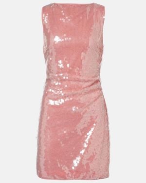 STAUD Eton Sequined Minidress - Pink