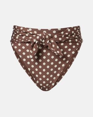 Montce Vivian Paula Polka-Dot Bikini Bottoms - White