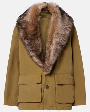 Nili Lotan Ronay Shearling-Trimmed Cotton Parka - Brown