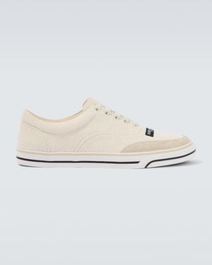 Dolce & Gabbana Sneakers Mit Veloursleder - Weiß