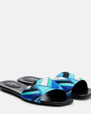 PUCCI Yummy Iride Twill Slides - Blue