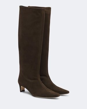STAUD Bottes Wally En Daim - Marron