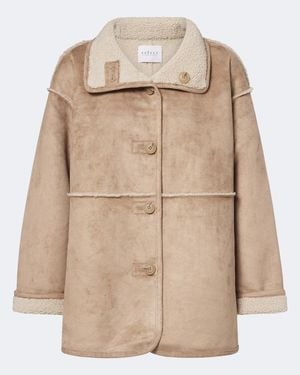Velvet Shona Teddy-Trimmed Jacket - Natural
