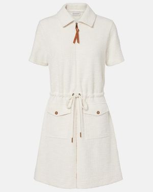 Moncler Waffle-Knit Minidress - White
