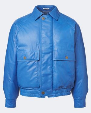 AURALEE Daunenjacke Aus Leder - Blau