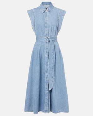 Veronica Beard Fuller Denim Midi Dress - Blue