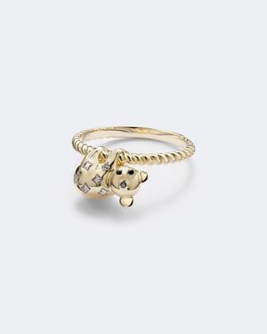 Yvonne Léon Koala 9Kt Ring With Diamonds - White