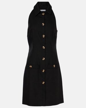 Veronica Beard Roxanne Linen-Blend Shirt Dress - Black