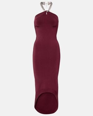 Galvan London Halterneck Midi Dress - Red