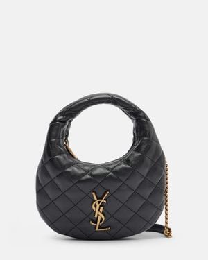 Saint Laurent Sac Icarino Mini En Cuir - Noir