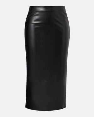 Givenchy High-Rise Leather Pencil Skirt - Black
