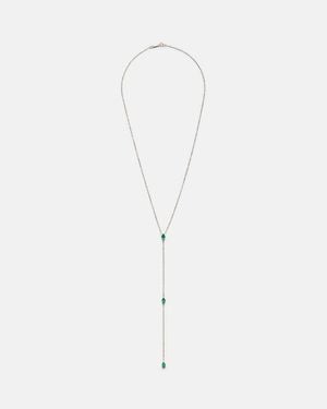 Anita Ko 18Kt Necklace With Emeralds - White