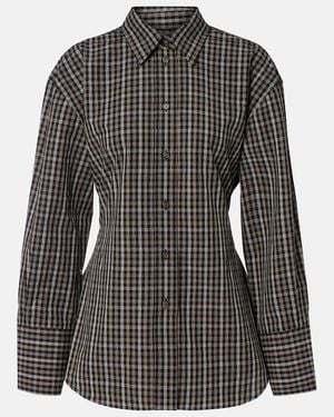 Rohe Checked Cotton Shirt - Black