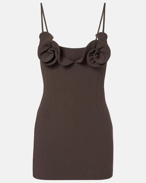Magda Butrym Wool-Blend Minidress - Brown