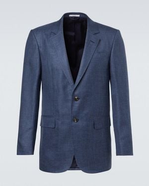 Gabriela Hearst Wool, Silk, And Linen Suit Jacket - Blue