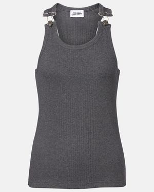 Jean Paul Gaultier Cotton Jersey Tank Top - Grey