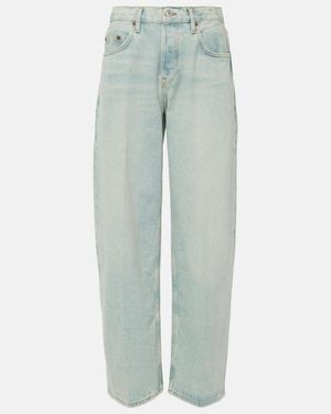 RE/DONE Mid-Rise Straight Jeans - Blue