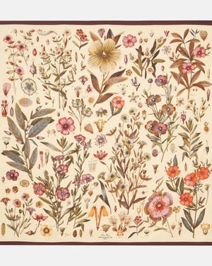 Loro Piana Foulard Enciclopedia Del Lino En Serge De Soie - Métallisé