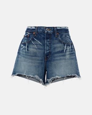 RE/DONE High-Rise Denim Shorts - Blue