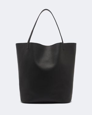 The Row Clement Leather Tote Bag - Black