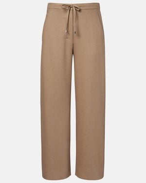 Max Mara Wool Flannel Joggers - Natural