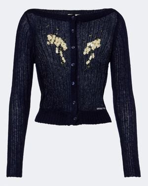ShuShu/Tong Cardigan En Laine Et Mohair Melanges - Bleu