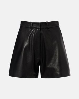 Nour Hammour Shorts Barrel De Piel - Negro