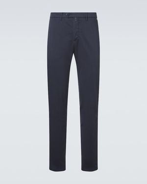 Kiton Cotton-Blend Chinos - Blue