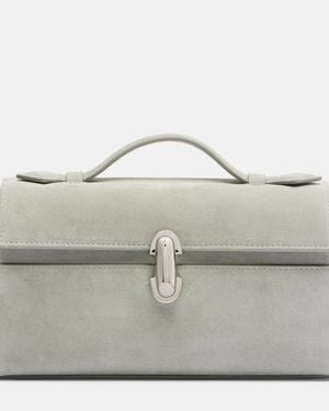 SAVETTE Tote Bag Symmetry Aus Veloursleder - Mettallic