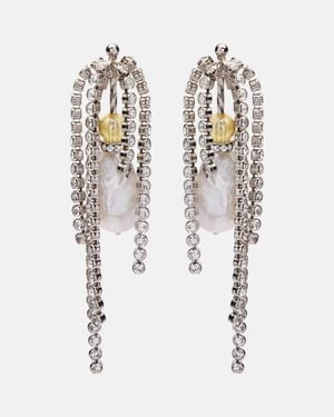 Dries Van Noten Pendientes Adornados - Blanco