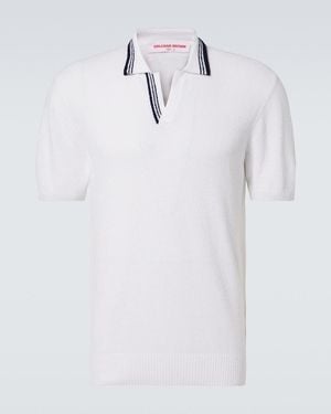 Orlebar Brown Horton Cotton-Blend Boucle Polo Shirt - White