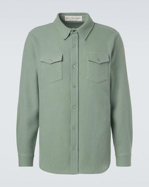 God's True Cashmere Cashmere Shirt With Emeralds - Green