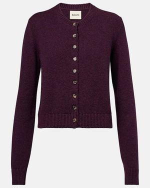 KHAITE Everheart Cashmere Cardigan - Purple