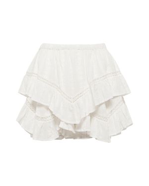 Isabel Marant Minifalda Jocadia de gasa bordada - Blanco