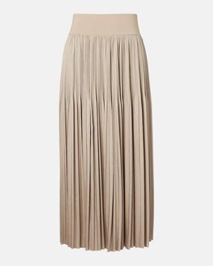 JOSEPH Rabat Plisse Midi Skirt - Natural