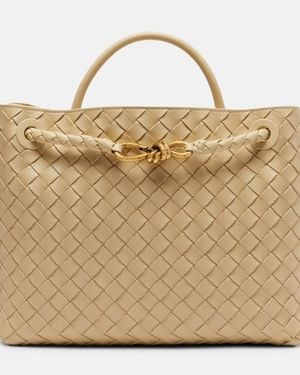 Bottega Veneta Tote Bag Andiamo Medium Aus Leder - Mettallic