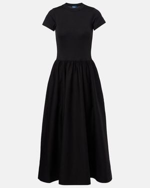 Polo Ralph Lauren Cotton Jersey Midi Dress - Black