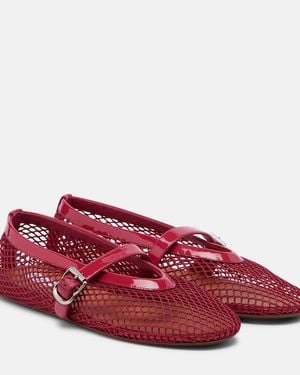 Alaïa Bailarinas Mary Jane De Con Piel - Rojo