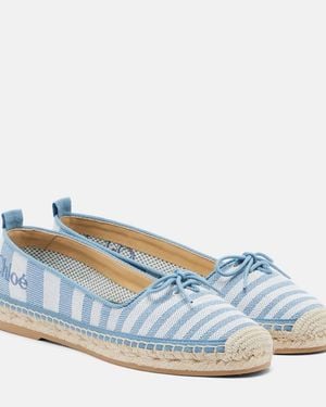 Chloé Espadrilles Isla Aus Canvas - Blau
