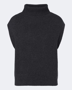 Jardin Des Orangers Wool And Cashmere Turtleneck Jumper Vest - Black