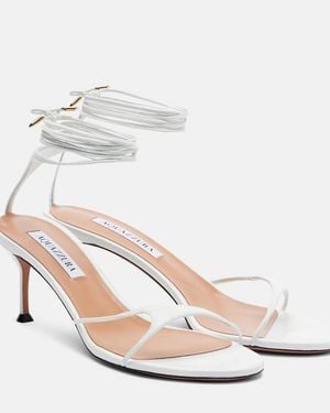 Aquazzura Bikini Leather Sandals - White