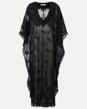 Melissa Odabash Yasin Cotton-Blend Lace Kaftan - Black