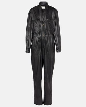 Isabel Marant Jumpsuit Aus Lederimitat - Schwarz