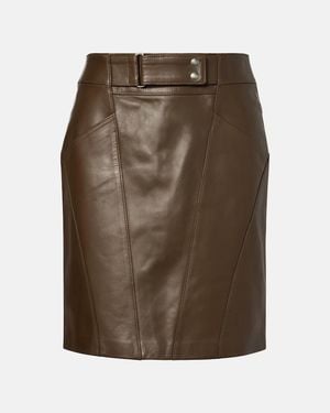 Tom Ford Leather Miniskirt - Green