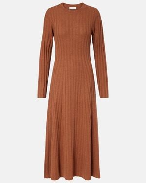 Altuzarra Gia Ribbed-Knit Wool And Cashmere Maxi Dress - Brown