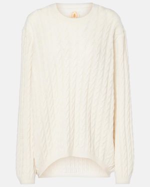 Jardin Des Orangers Cable-Knit Wool And Cashmere Jumper - White