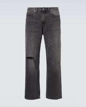 Our Legacy Third Cut Distressed Wide-Leg Jeans - Grey
