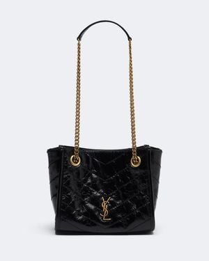 Saint Laurent Niki Mini Leather Shoulder Bag - White