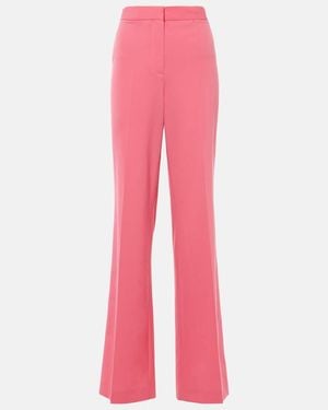 Stella McCartney Iconic High-Rise Wool-Blend Flared Trousers - Pink