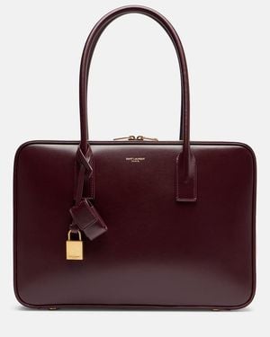 Saint Laurent Bolso Sac De Jour De Piel - Rojo